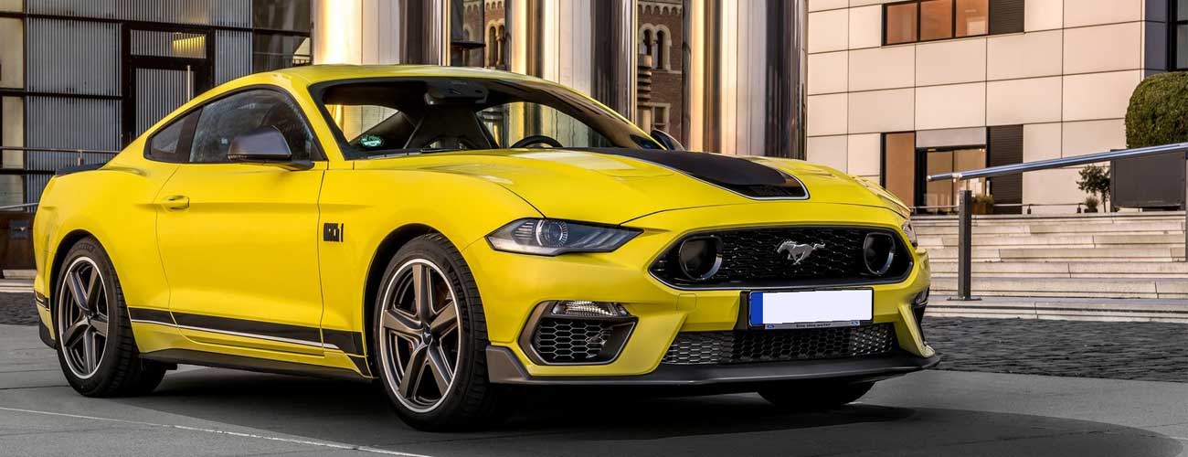 Yellow Ford Mach i